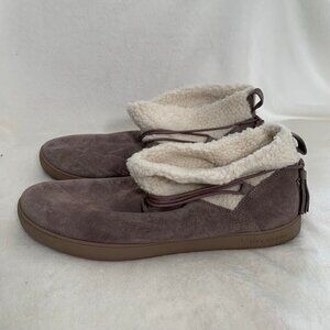 UGG Koolaburra Isana 1096414 brown suede upper lace detail slipper shoes
